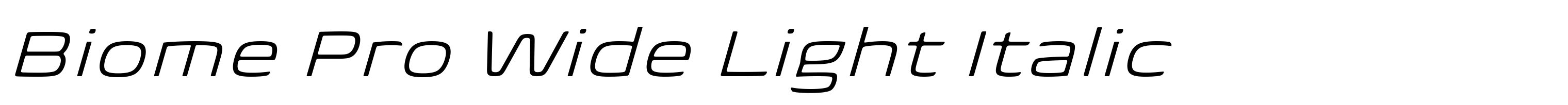 Biome Pro Wide Light Italic